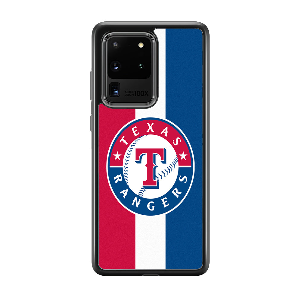Baseball Texas Rangers MLB 002 Samsung Galaxy S20 Ultra Case-Phone Case-Rubber Black (2D Case)-Altracase