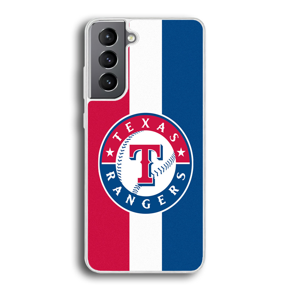 Baseball Texas Rangers MLB 002 Samsung Galaxy S23 Case-Phone Case-Rubber White (2D Case)-Altracase