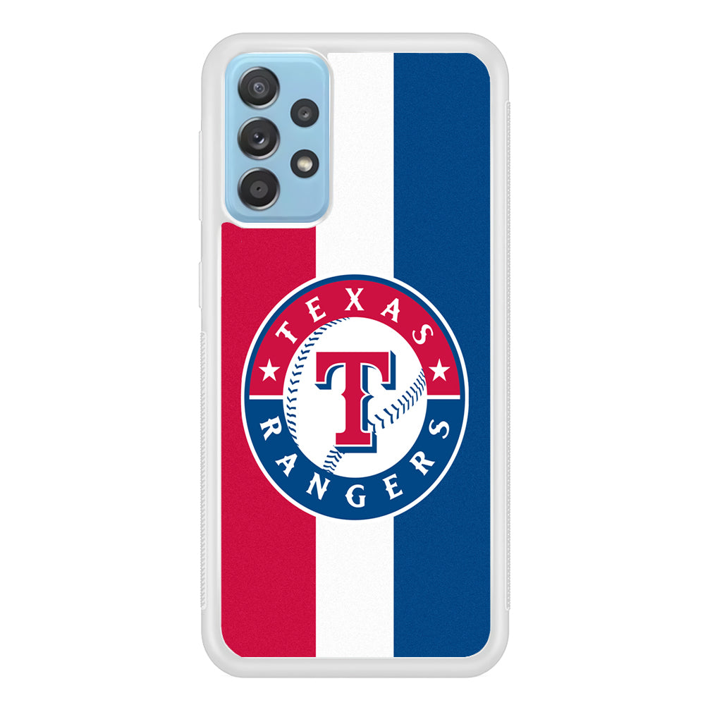Baseball Texas Rangers MLB 002 Samsung Galaxy A52 Case-Phone Case-Rubber White (2D Case)-Altracase