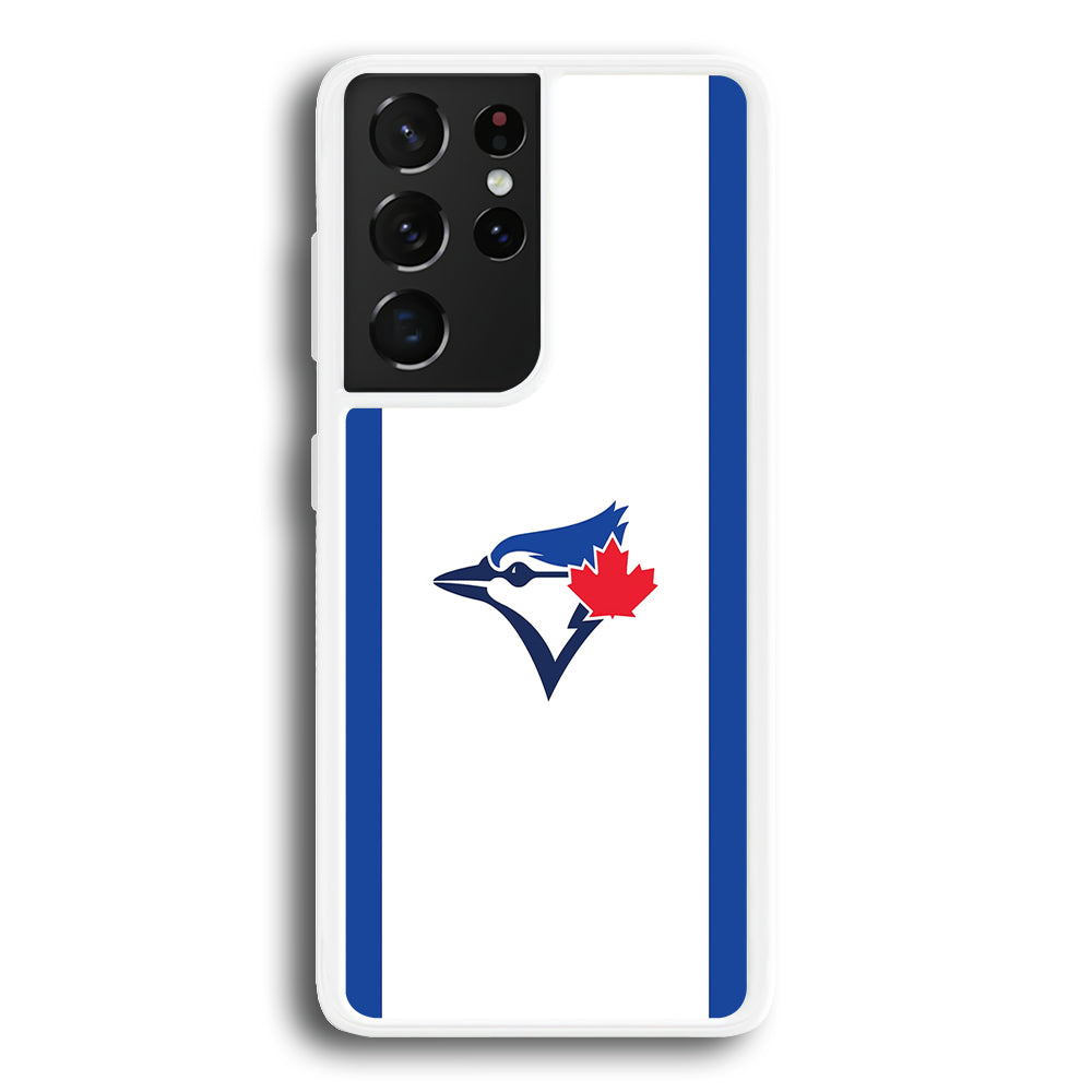 Baseball Toronto Blue Jays MLB 002 Samsung Galaxy S21 Ultra Case-Phone Case-Rubber White (2D Case)-Altracase