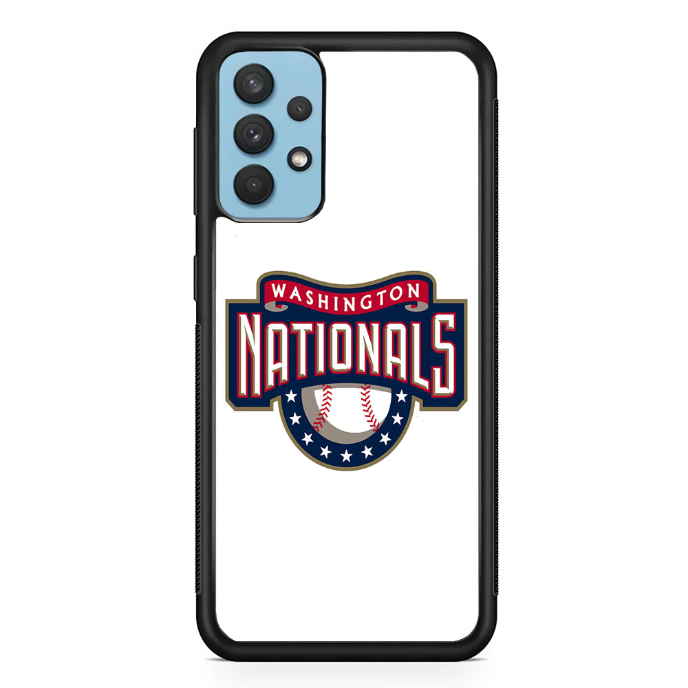 Baseball Washington Nationals MLB 001 Samsung Galaxy A32 Case-Phone Case-Rubber Black (2D Case)-Altracase