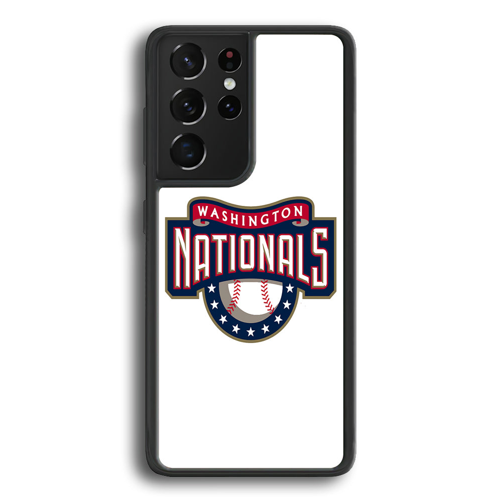 Baseball Washington Nationals MLB 001 Samsung Galaxy S21 Ultra Case-Phone Case-Rubber Black (2D Case)-Altracase
