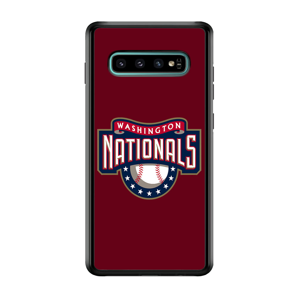 Baseball Washington Nationals MLB 002 Samsung Galaxy S10 Case-Phone Case-Rubber Black (2D Case)-Altracase