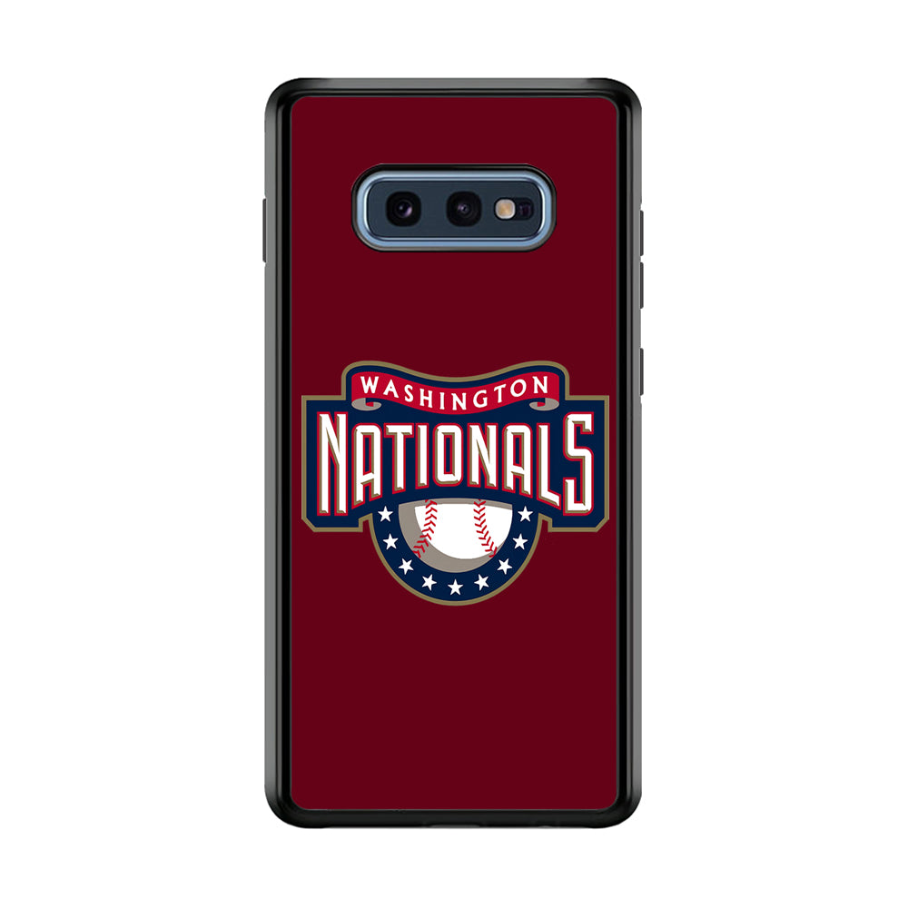 Baseball Washington Nationals MLB 002 Samsung Galaxy S10E Case-Phone Case-Rubber Black (2D Case)-Altracase