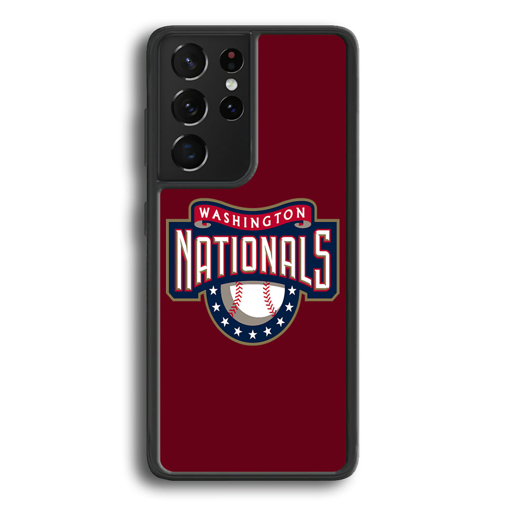 Baseball Washington Nationals MLB 002 Samsung Galaxy S21 Ultra Case-Phone Case-Rubber Black (2D Case)-Altracase