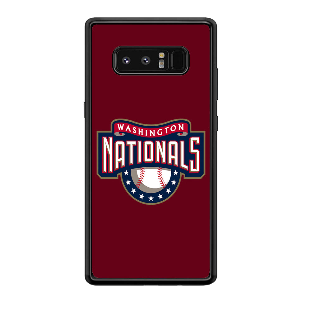 Baseball Washington Nationals MLB 002 Samsung Galaxy Note 8 Case-Phone Case-Rubber Black (2D Case)-Altracase