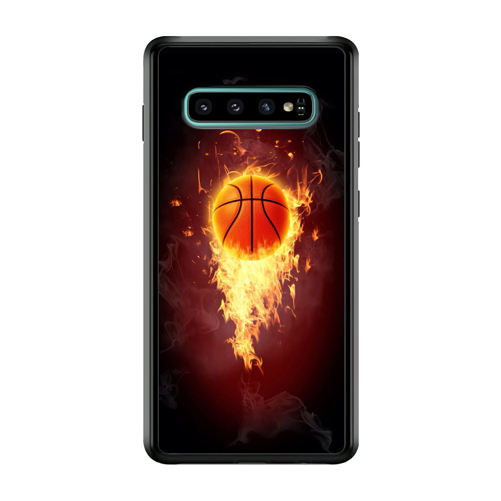 Basketball Art 001 Samsung Galaxy S10 Case-Phone Case-Rubber Black (2D Case)-Altracase