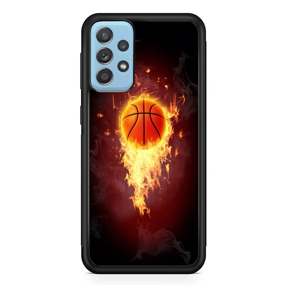 Basketball Art 001 Samsung Galaxy A52 Case-Phone Case-Rubber Black (2D Case)-Altracase