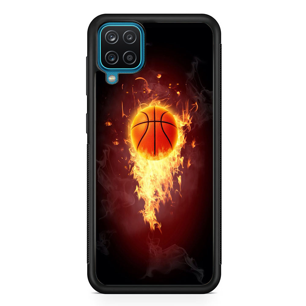 Basketball Art 001 Samsung Galaxy A12 Case-Phone Case-Rubber Black (2D Case)-Altracase