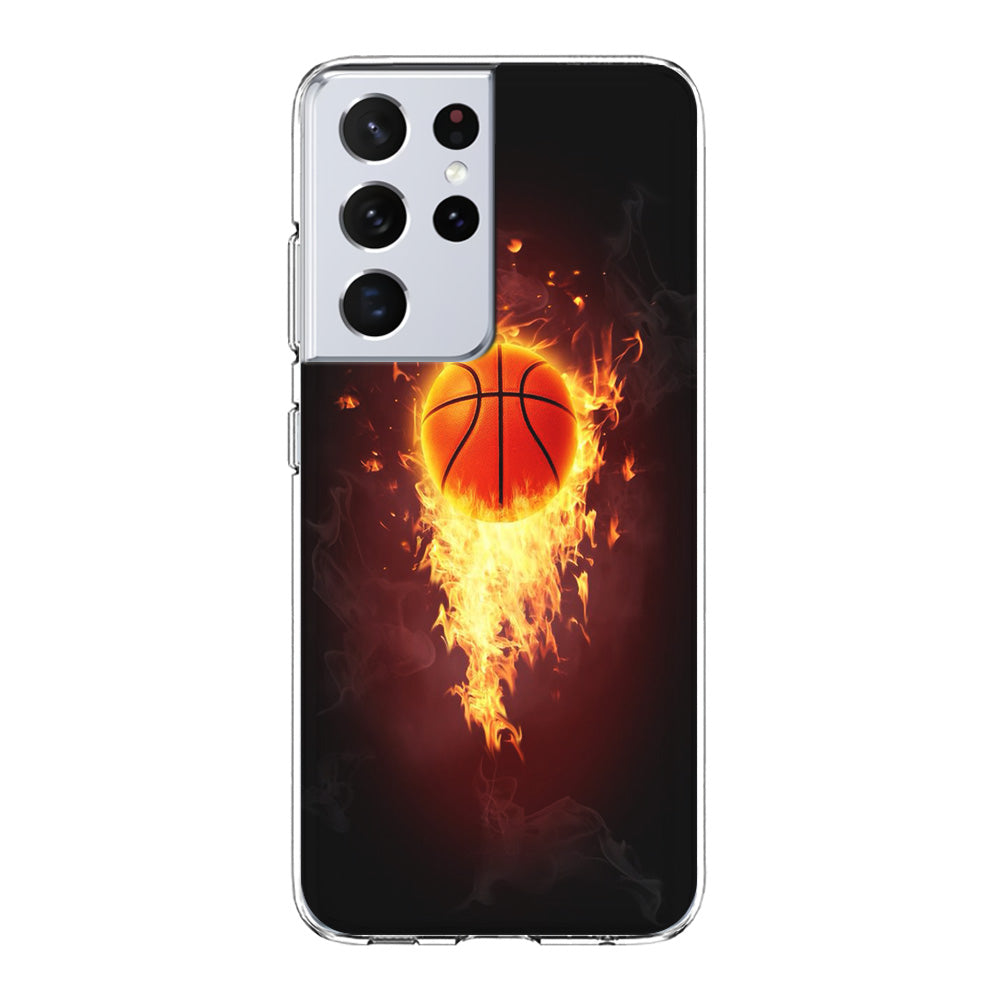 Basketball Art 001 Samsung Galaxy S21 Ultra Case-Phone Case-Clear Soft Case-Altracase