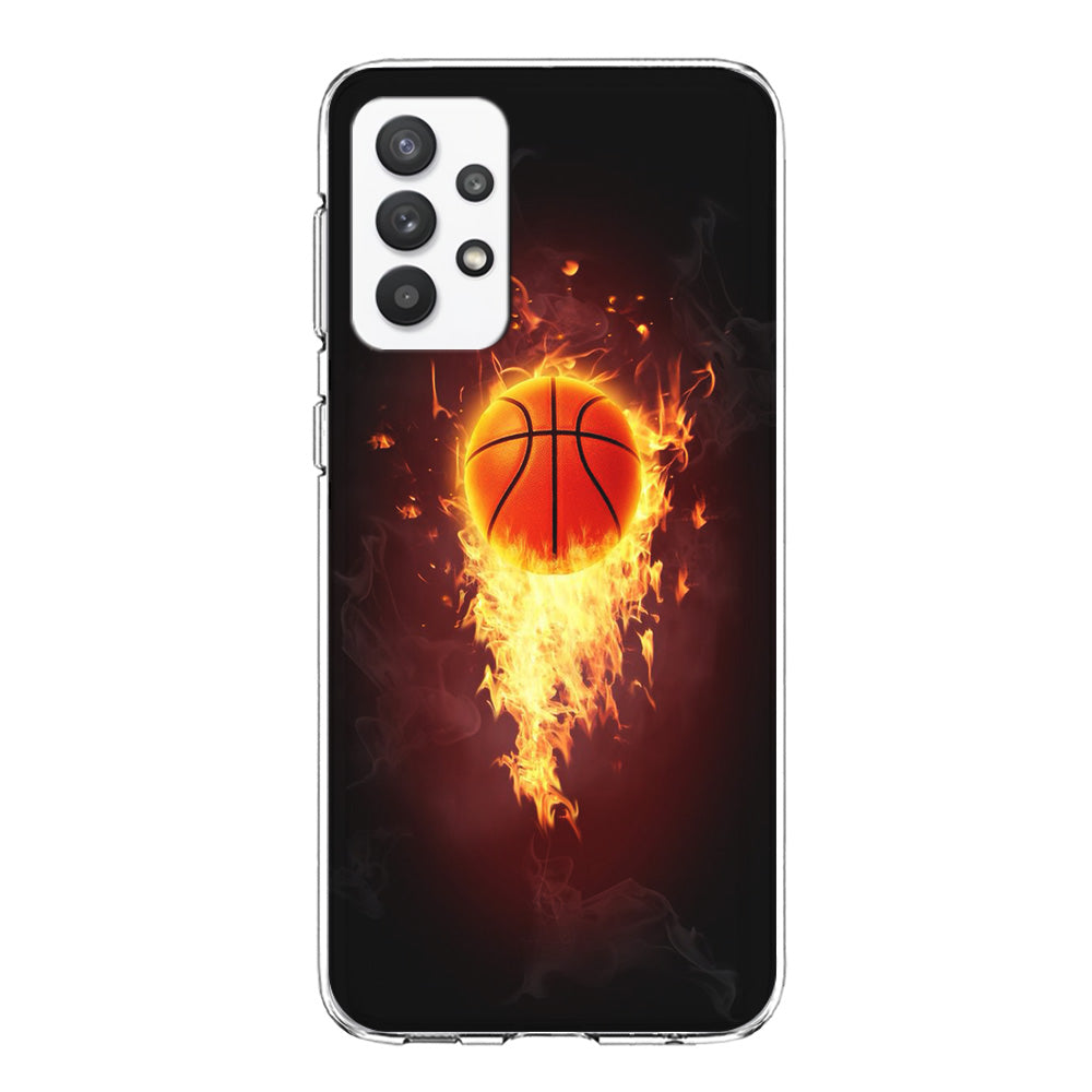 Basketball Art 001 Samsung Galaxy A32 Case-Phone Case-Clear Soft Case-Altracase