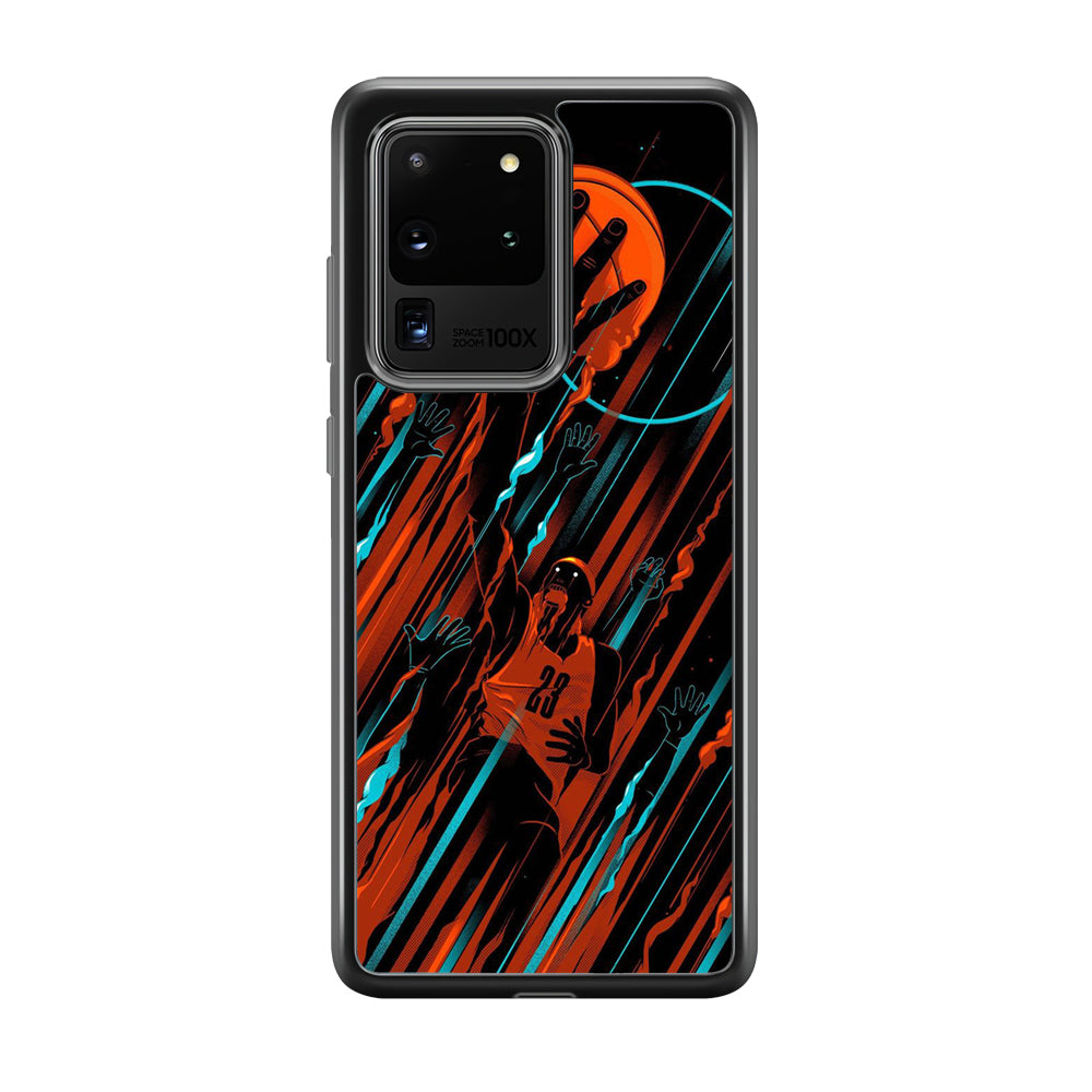 Basketball Art 003 Samsung Galaxy S20 Ultra Case-Phone Case-Rubber Black (2D Case)-Altracase
