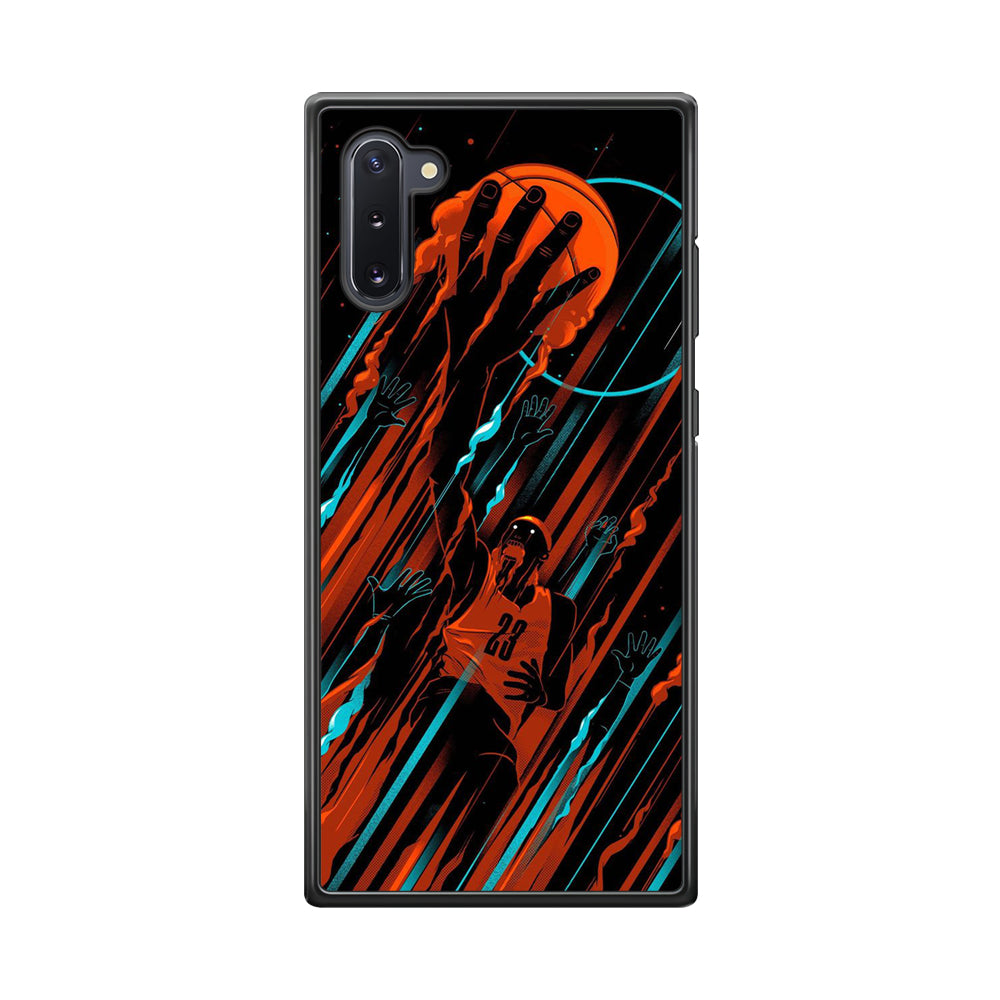Basketball Art 003 Samsung Galaxy Note 10 Case-Phone Case-Rubber Black (2D Case)-Altracase