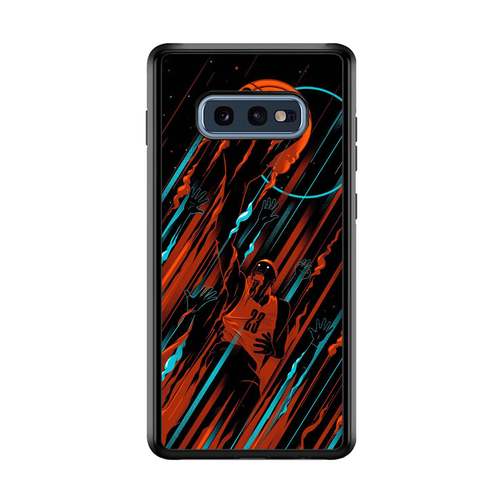 Basketball Art 003 Samsung Galaxy S10E Case-Phone Case-Rubber Black (2D Case)-Altracase