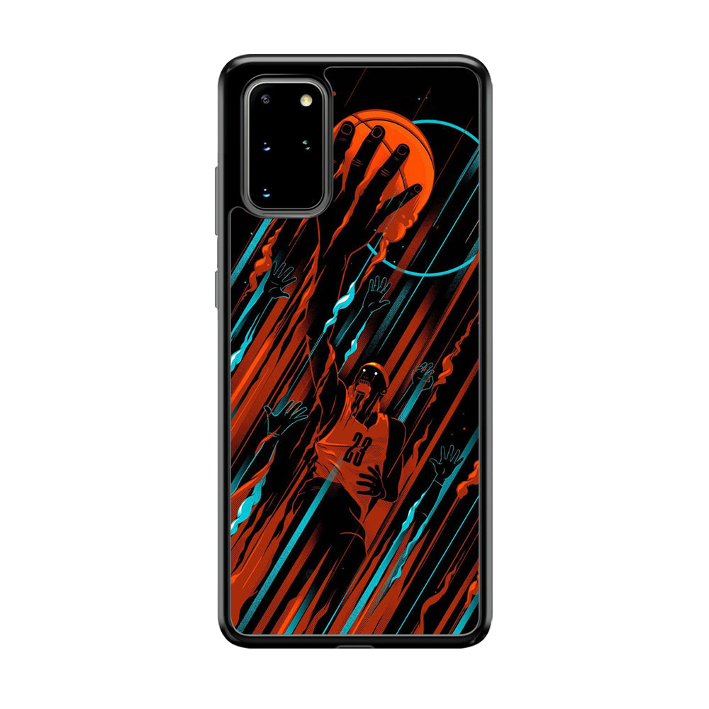 Basketball Art 003 Samsung Galaxy S20 Plus Case-Phone Case-Rubber Black (2D Case)-Altracase