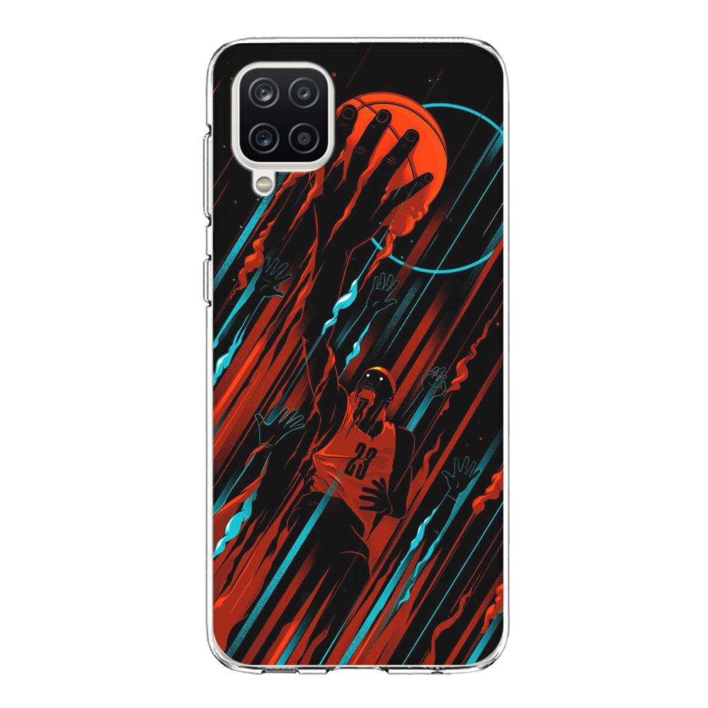 Basketball Art 003 Samsung Galaxy A12 Case-Phone Case-Clear Soft Case-Altracase