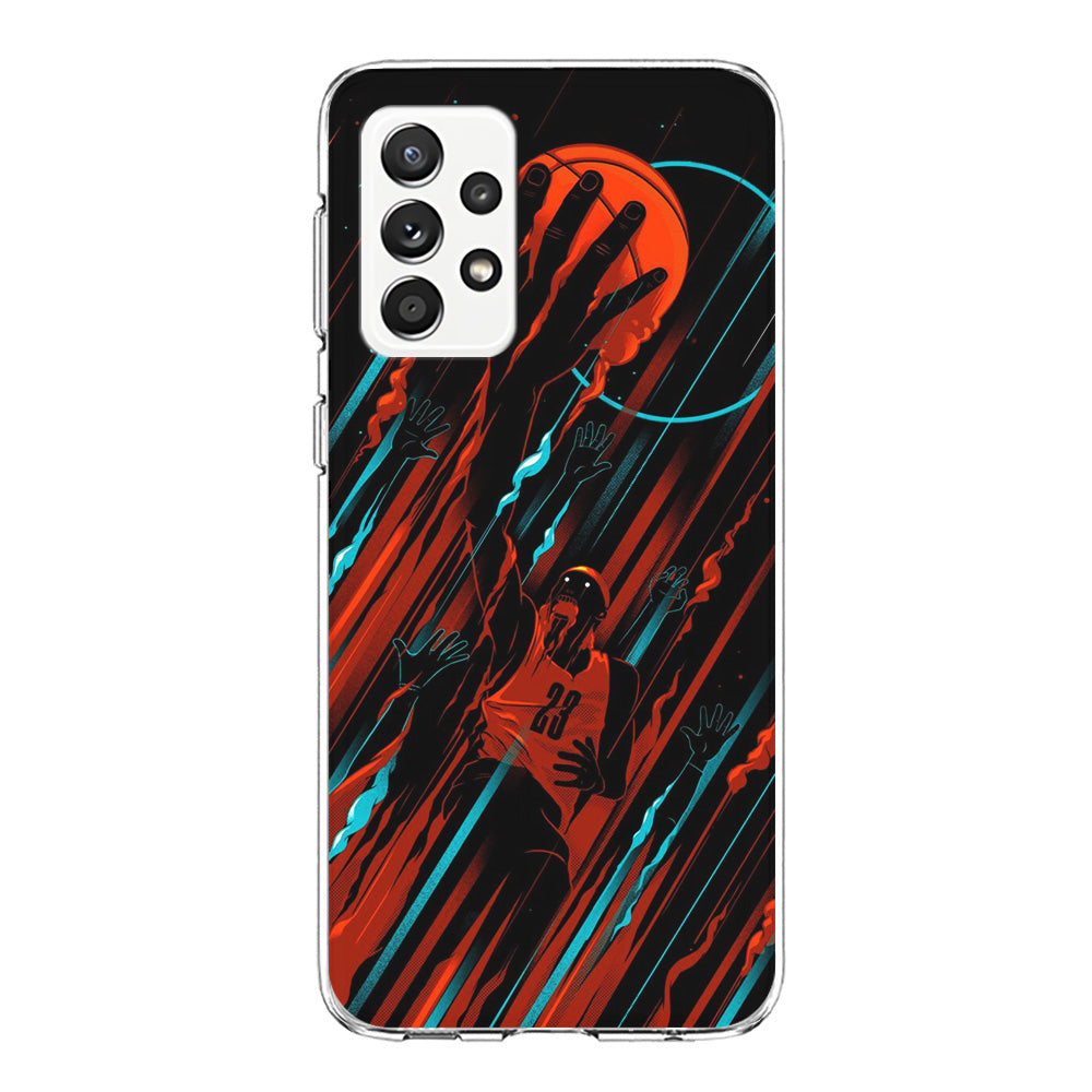 Basketball Art 003 Samsung Galaxy A52 Case-Phone Case-Clear Soft Case-Altracase