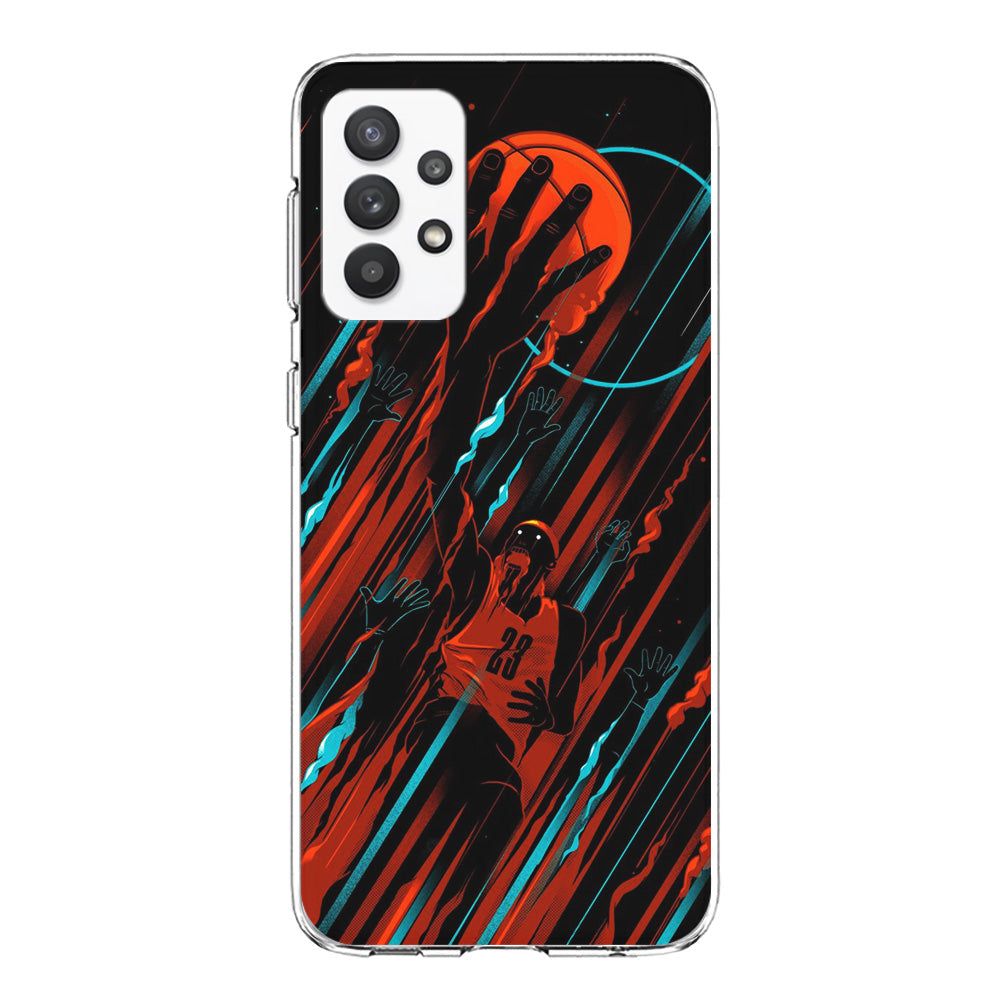 Basketball Art 003 Samsung Galaxy A32 Case-Phone Case-Clear Soft Case-Altracase