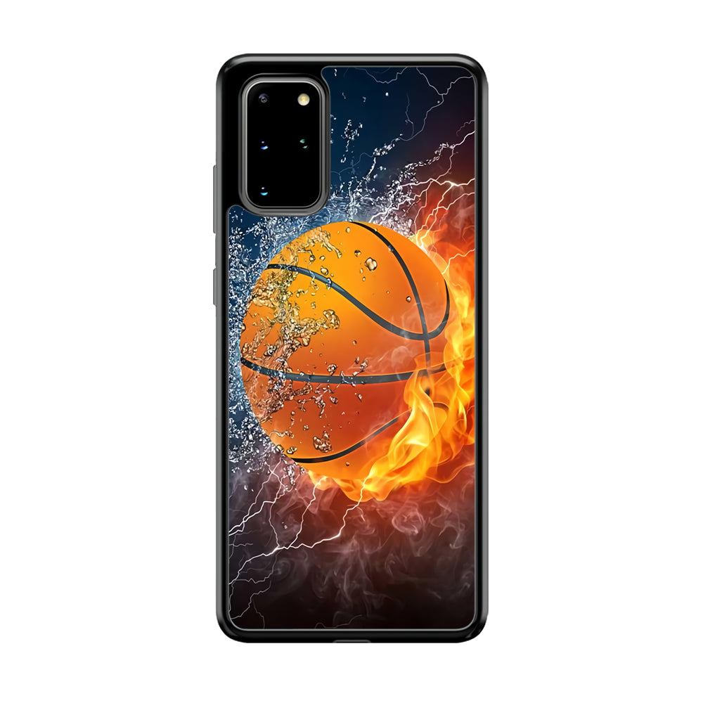 Basketball Ball Cool Art Samsung Galaxy S20 Plus Case-Phone Case-Rubber Black (2D Case)-Altracase