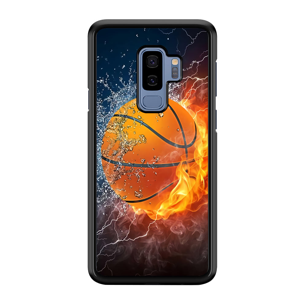 Basketball Ball Cool Art Samsung Galaxy S9 Plus Case-Phone Case-Rubber Black (2D Case)-Altracase