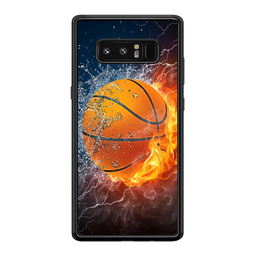 Basketball Ball Cool Art Samsung Galaxy Note 8 Case-Phone Case-Rubber Black (2D Case)-Altracase