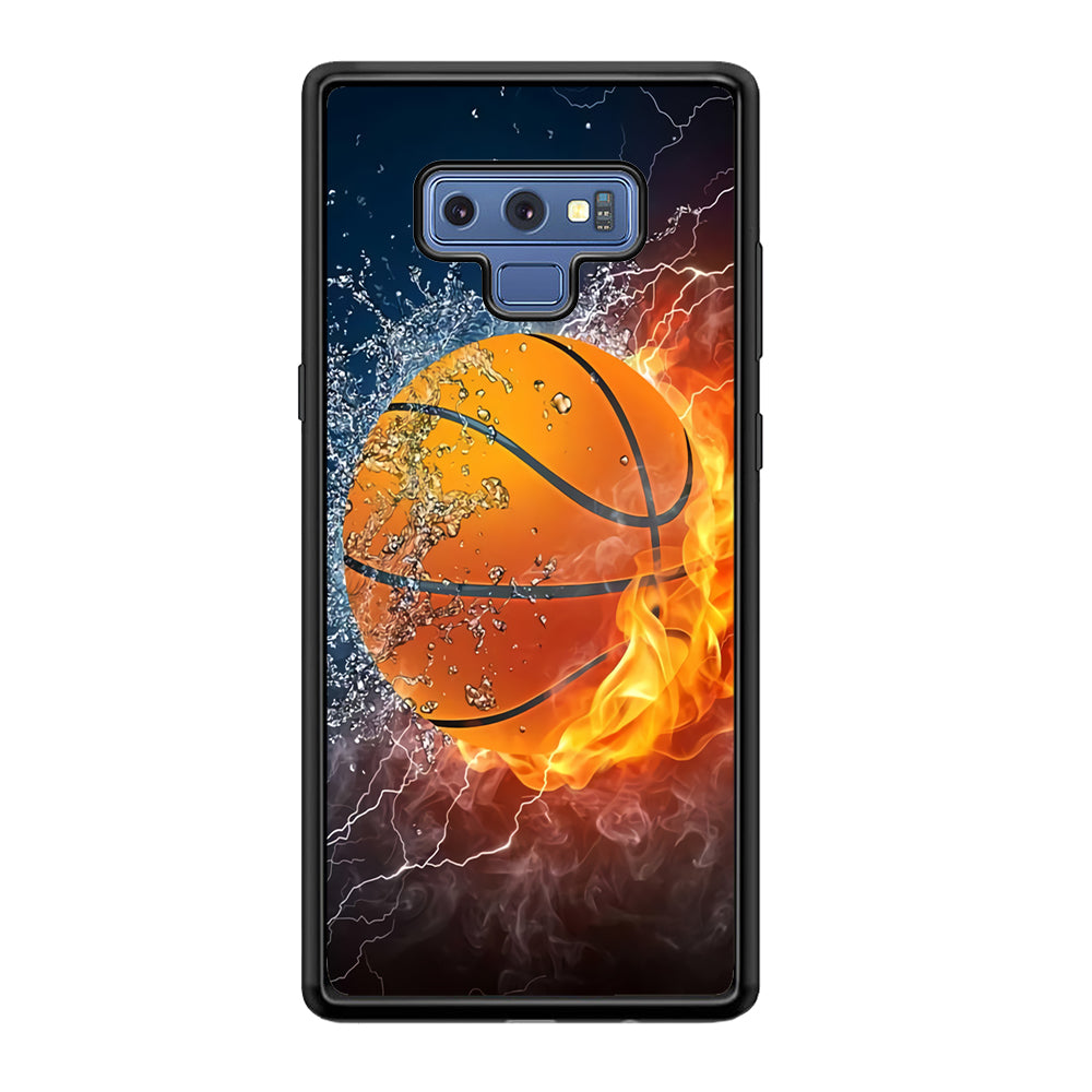 Basketball Ball Cool Art Samsung Galaxy Note 9 Case-Phone Case-Rubber Black (2D Case)-Altracase