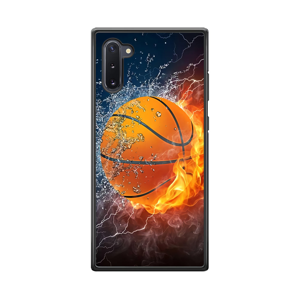 Basketball Ball Cool Art Samsung Galaxy Note 10 Case-Phone Case-Rubber Black (2D Case)-Altracase