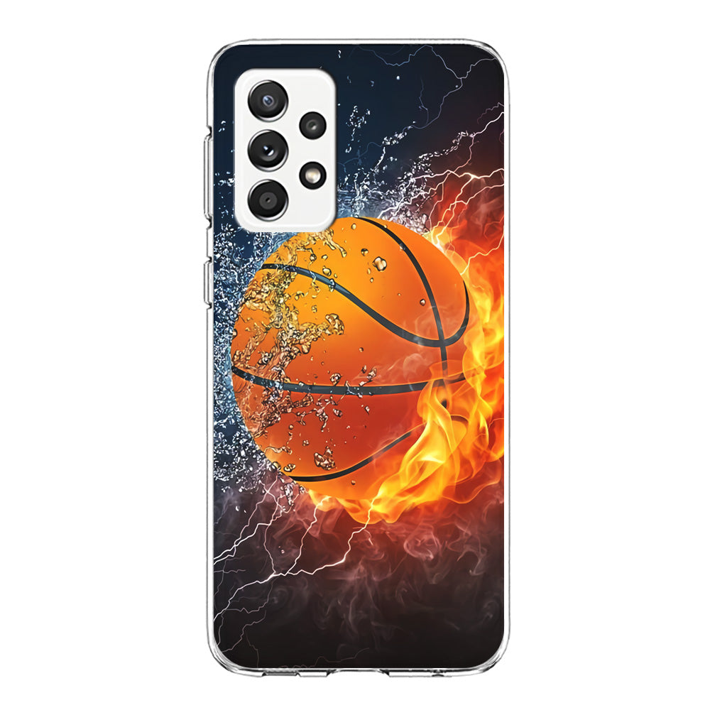 Basketball Ball Cool Art Samsung Galaxy A72 Case-Phone Case-Clear Soft Case-Altracase