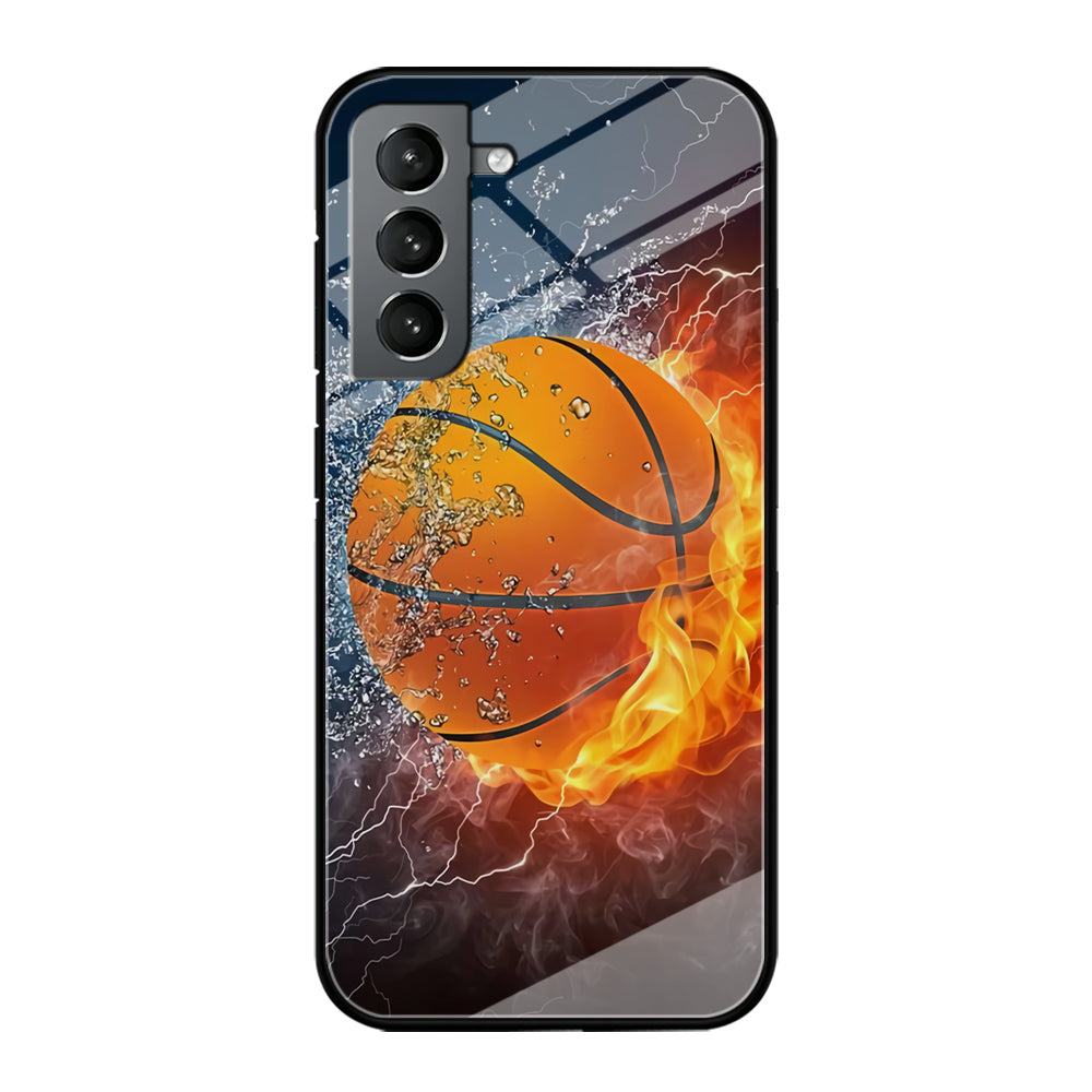 Basketball Ball Cool Art Samsung Galaxy S22 Plus Case-Phone Case-Tempered Glass Case-Altracase