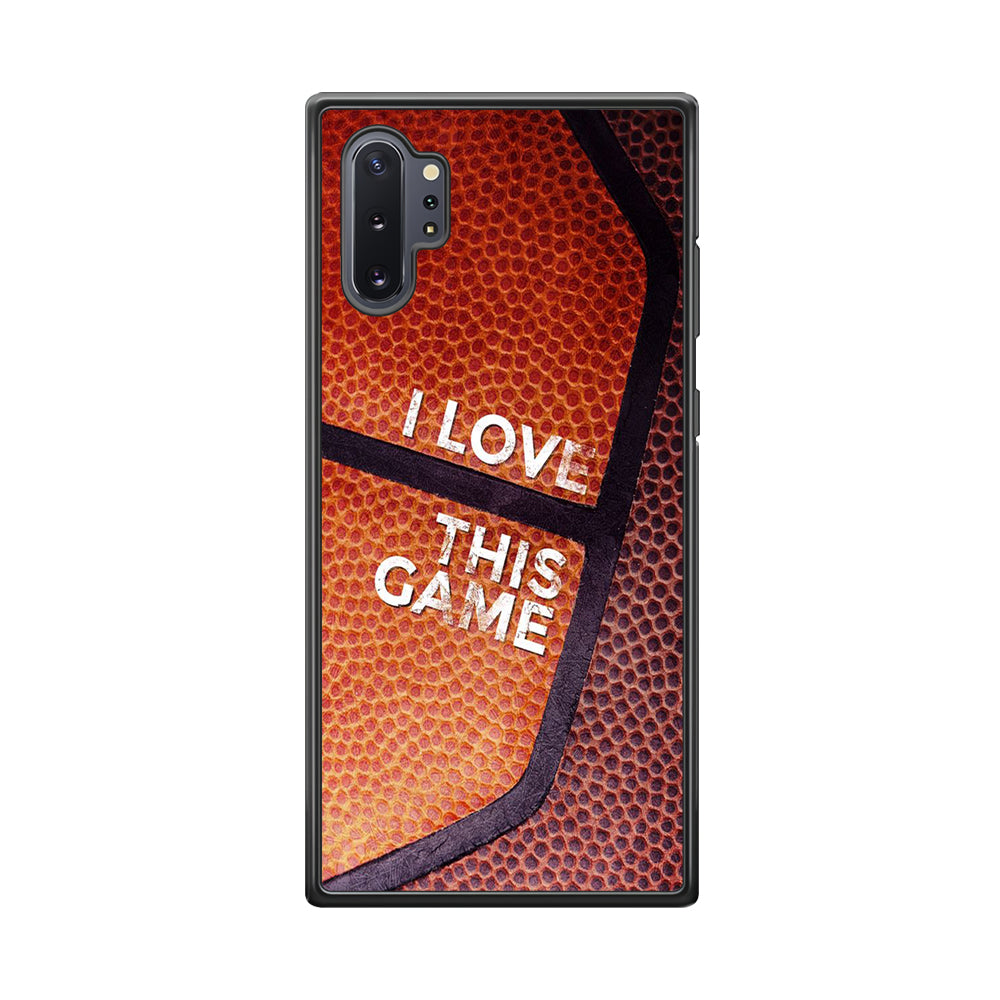 Basketball I Love This Game Samsung Galaxy Note 10 Plus Case-Phone Case-Rubber Black (2D Case)-Altracase
