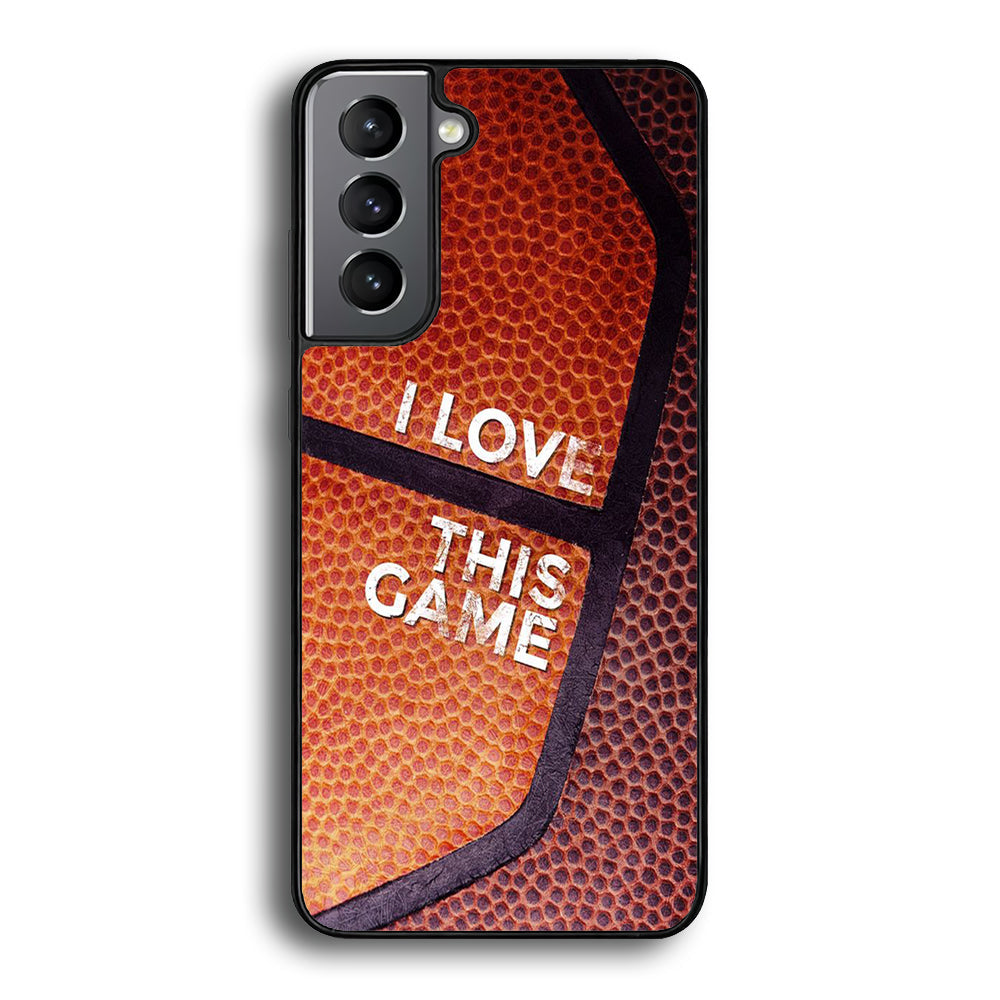 Basketball I Love This Game Samsung Galaxy S24 Case-Phone Case-Rubber Black (2D Case)-Altracase