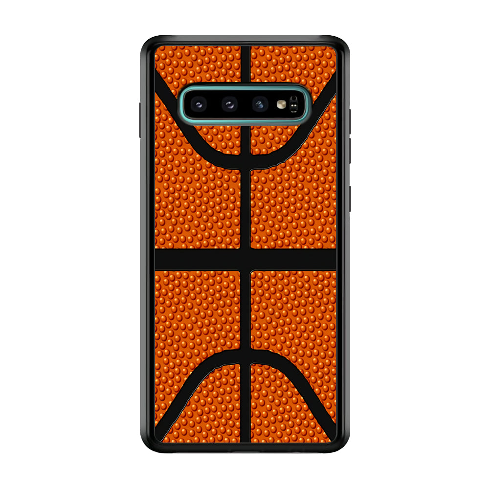 Basketball Pattern Samsung Galaxy S10 Case-Phone Case-Rubber Black (2D Case)-Altracase