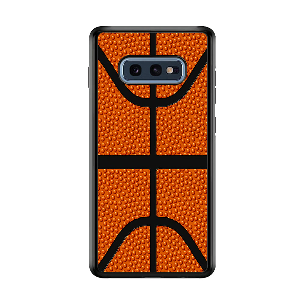 Basketball Pattern Samsung Galaxy S10E Case-Phone Case-Rubber Black (2D Case)-Altracase