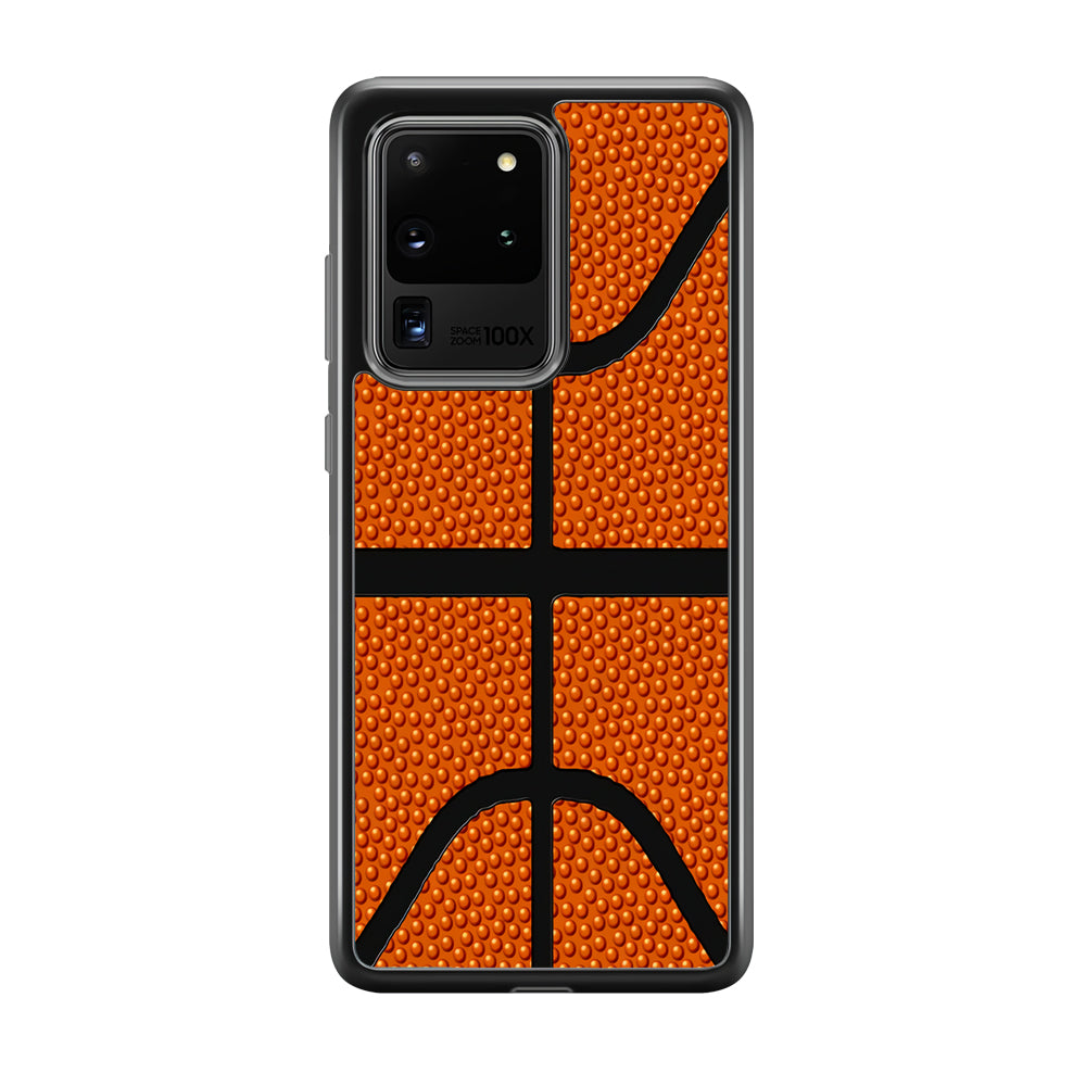 Basketball Pattern Samsung Galaxy S20 Ultra Case-Phone Case-Rubber Black (2D Case)-Altracase