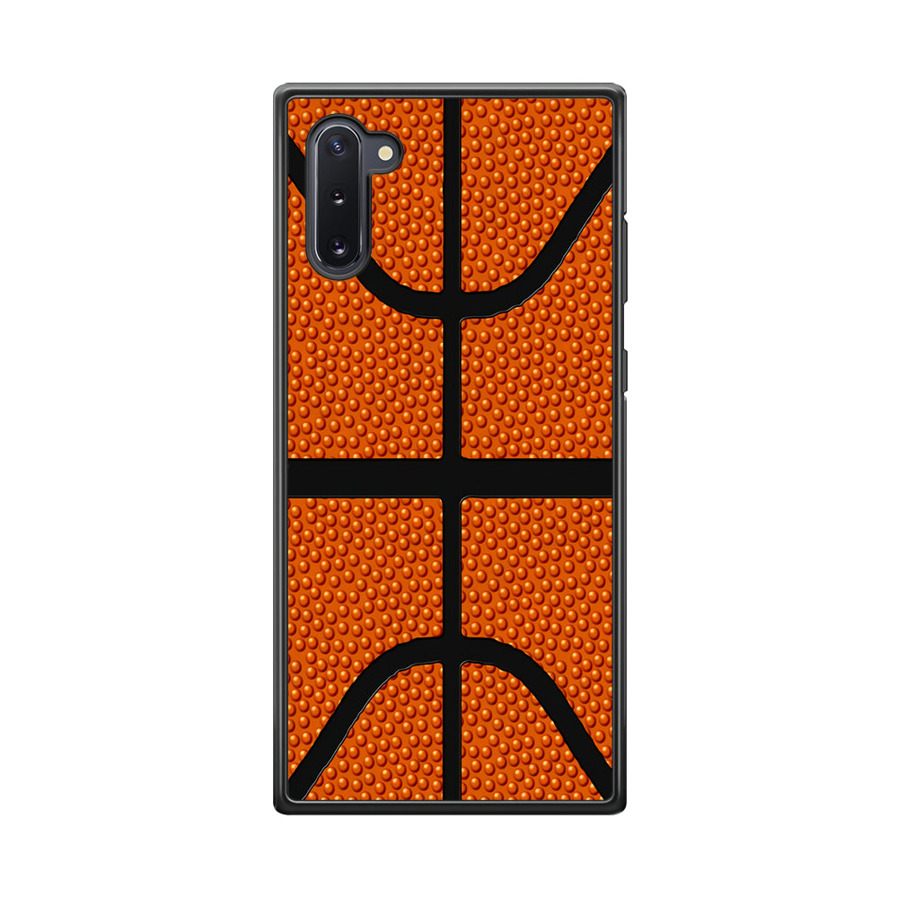 Basketball Pattern Samsung Galaxy Note 10 Case-Phone Case-Rubber Black (2D Case)-Altracase