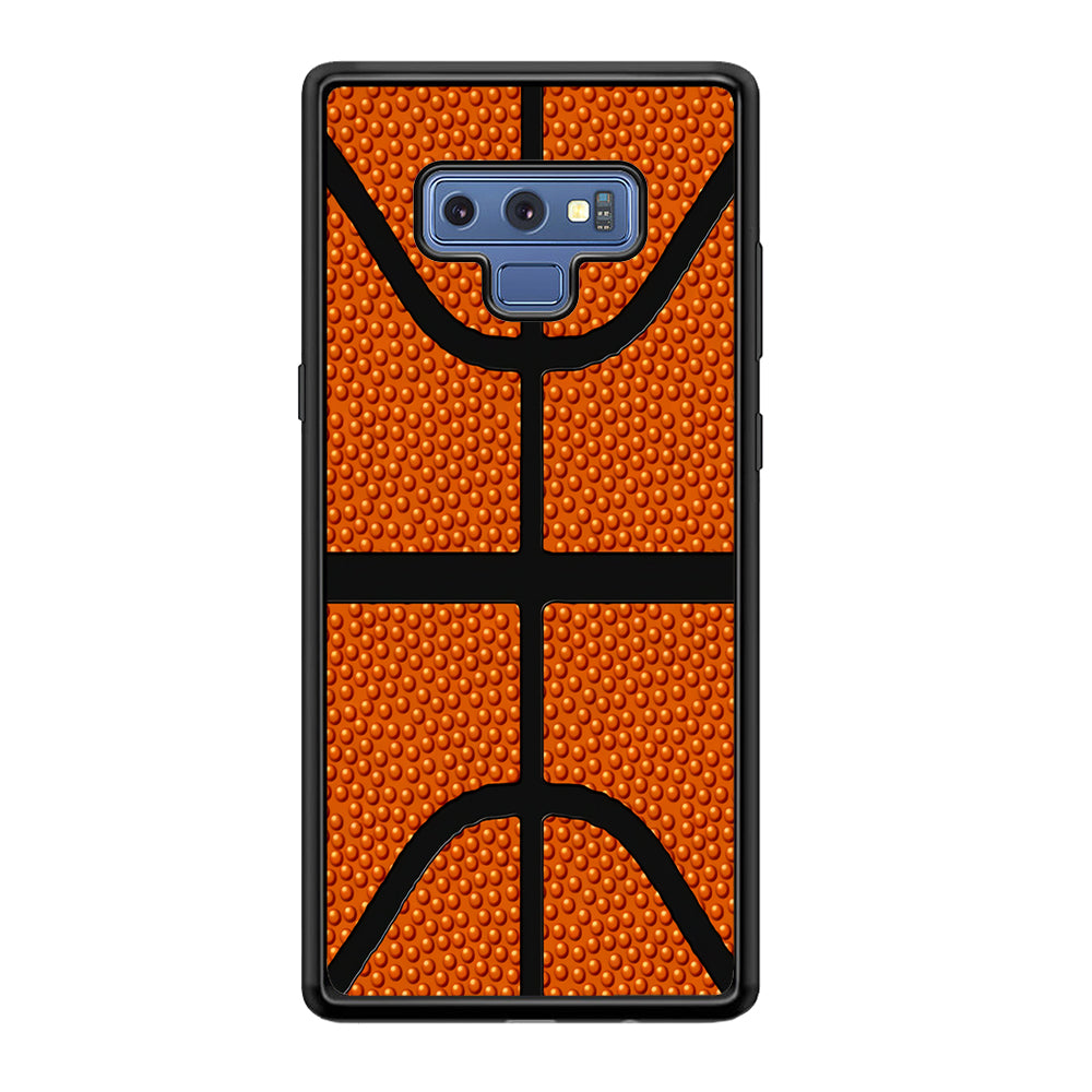 Basketball Pattern Samsung Galaxy Note 9 Case-Phone Case-Rubber Black (2D Case)-Altracase