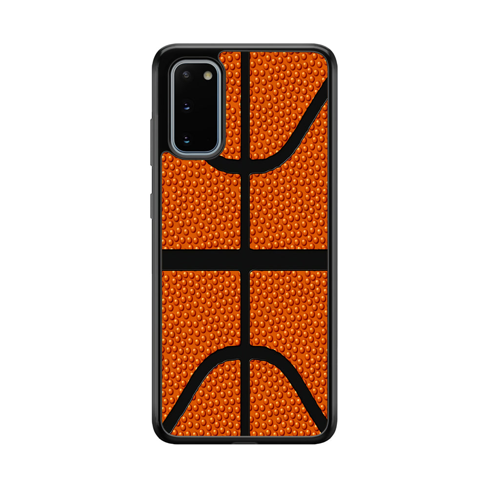 Basketball Pattern Samsung Galaxy S20 Case-Phone Case-Rubber Black (2D Case)-Altracase