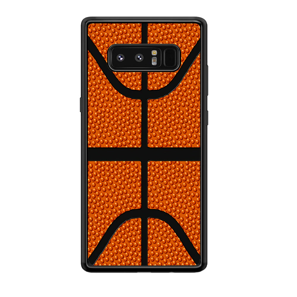 Basketball Pattern Samsung Galaxy Note 8 Case-Phone Case-Rubber Black (2D Case)-Altracase