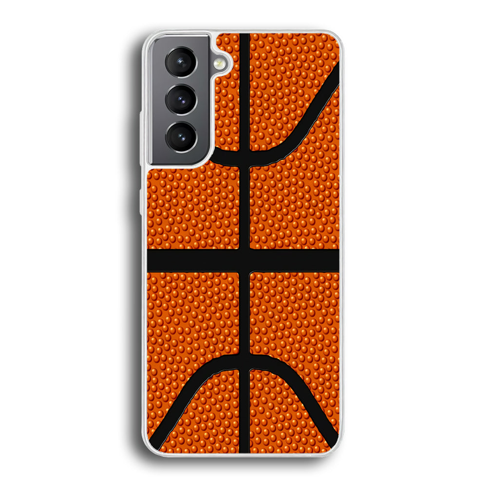 Basketball Pattern Samsung Galaxy S23 Plus Case-Phone Case-Rubber White (2D Case)-Altracase