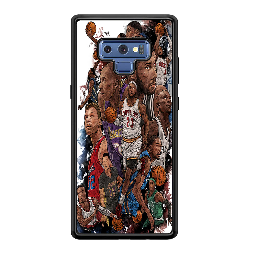 Basketball Players Art Samsung Galaxy Note 9 Case-Phone Case-Tempered Glass Case-Altracase