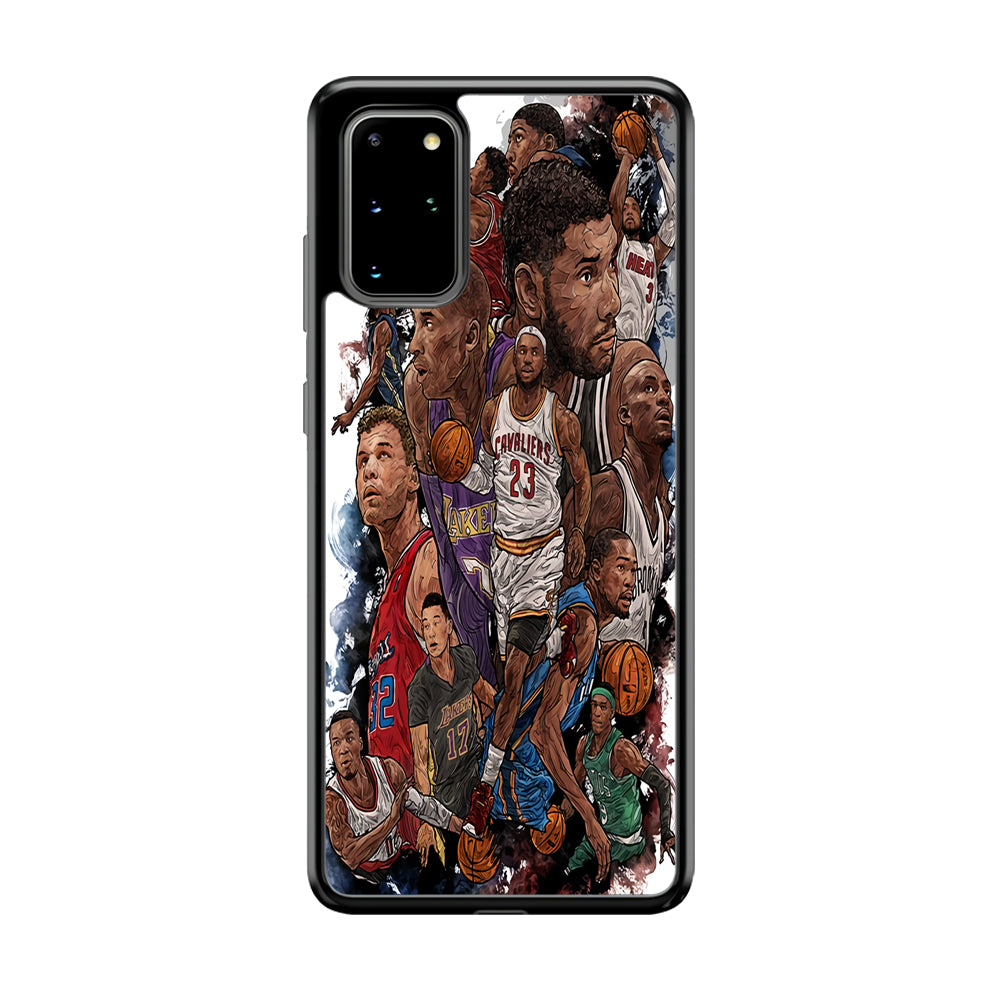 Basketball Players Art Samsung Galaxy S20 Plus Case-Phone Case-Rubber Black (2D Case)-Altracase