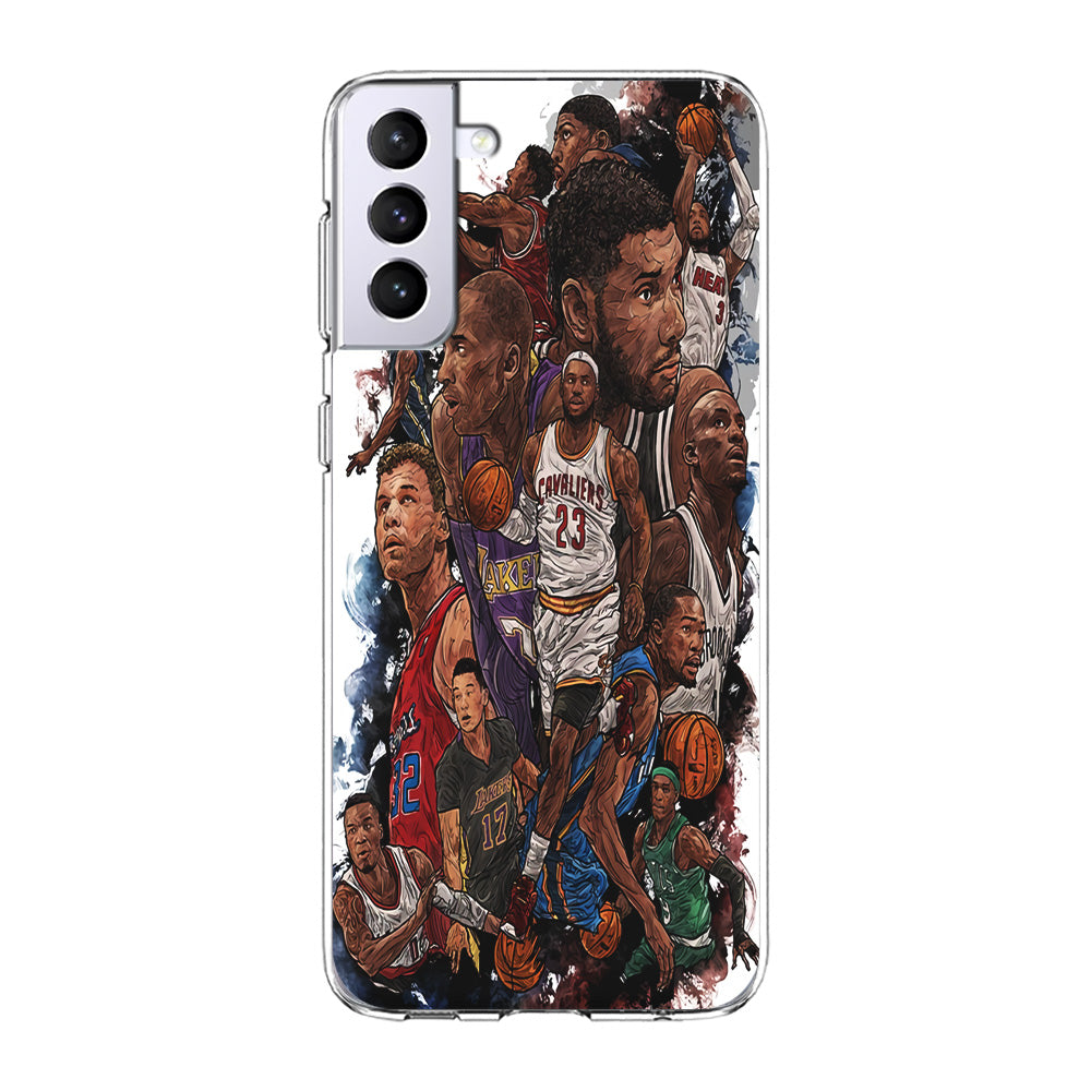 Basketball Players Art Samsung Galaxy S24 Case-Phone Case-Clear Soft Case-Altracase