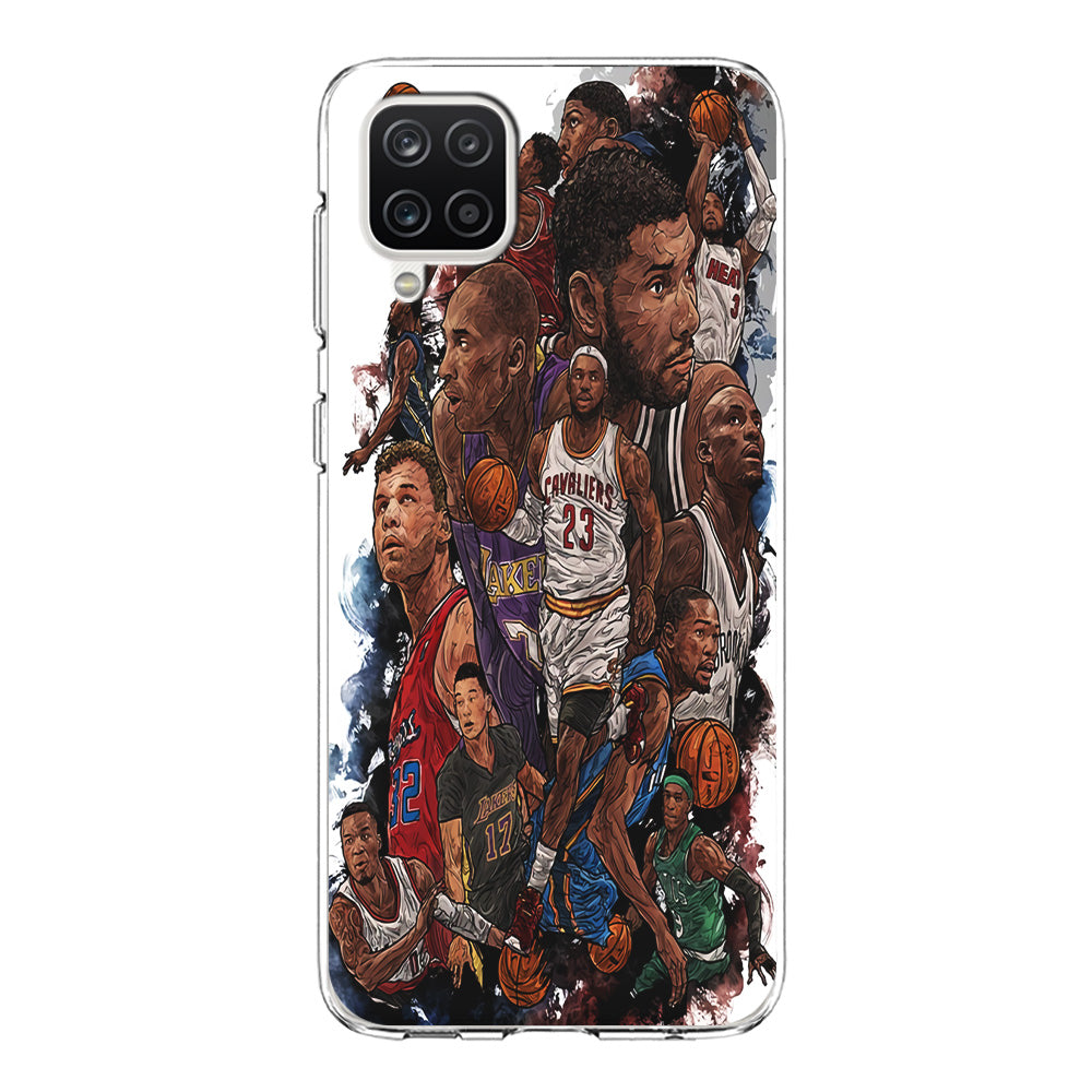 Basketball Players Art Samsung Galaxy A12 Case-Phone Case-Clear Soft Case-Altracase