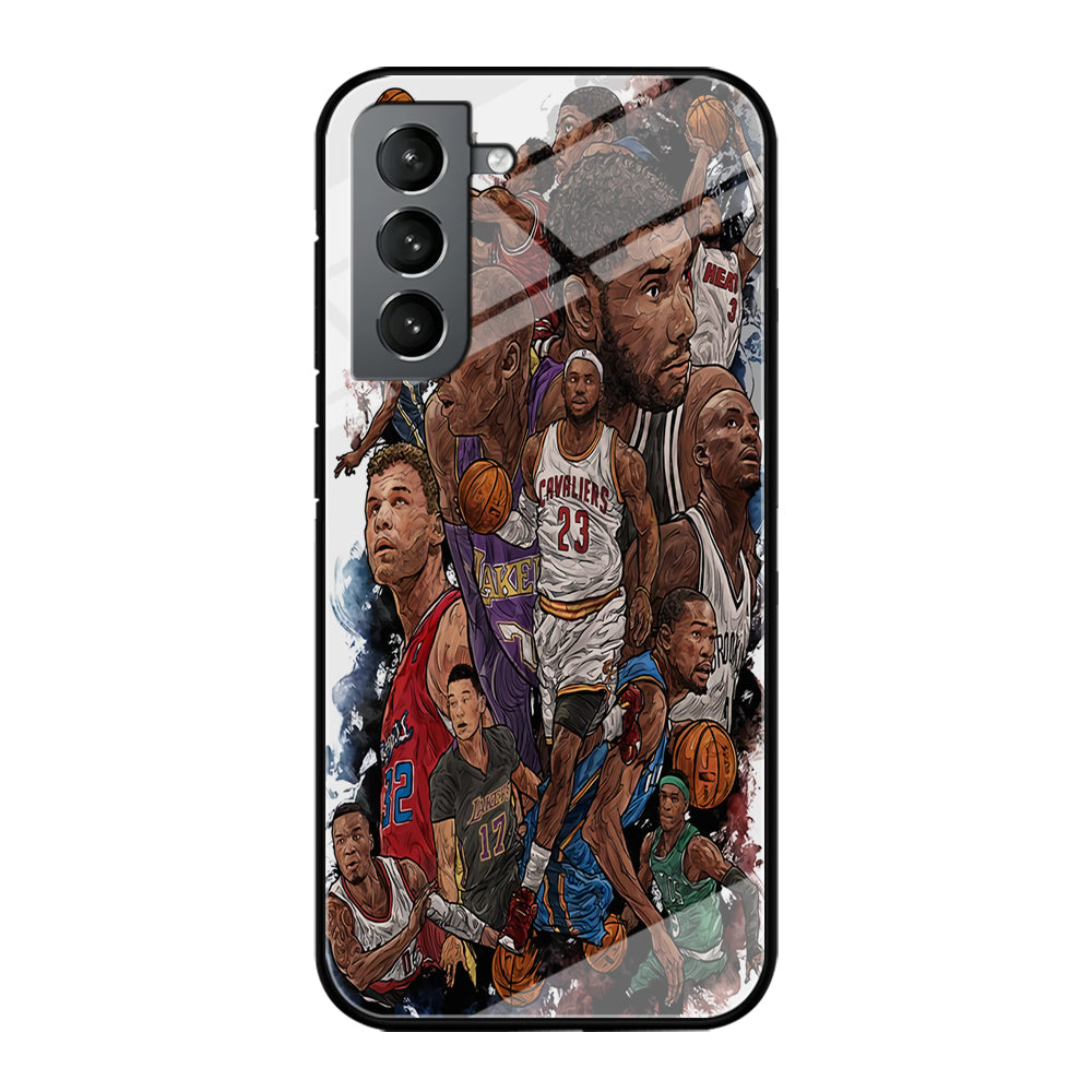 Basketball Players Art Samsung Galaxy S23 Case-Phone Case-Tempered Glass Case-Altracase