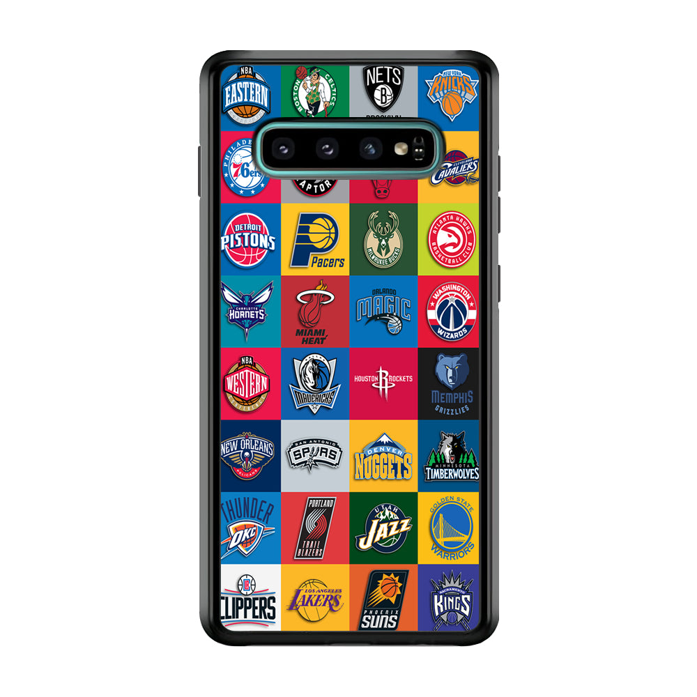 Basketball Teams NBA Samsung Galaxy S10 Case-Phone Case-Rubber Black (2D Case)-Altracase