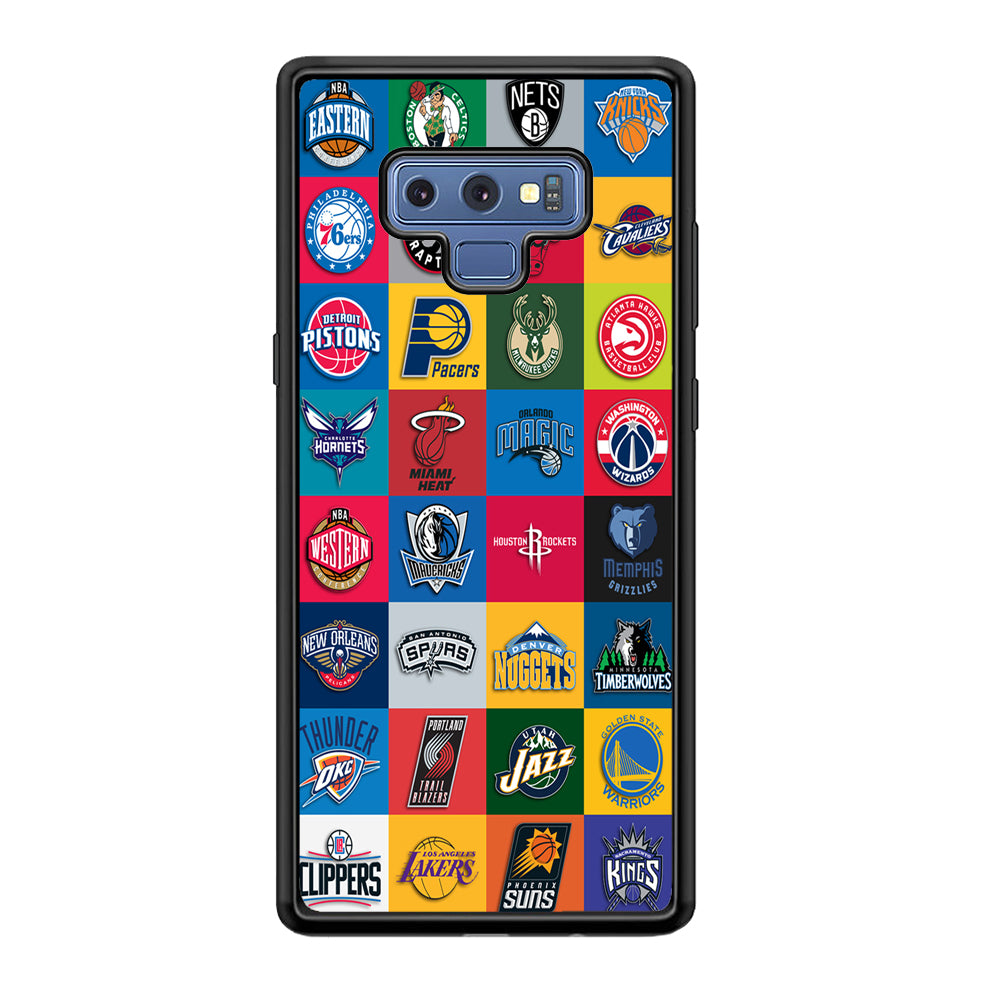 Basketball Teams NBA Samsung Galaxy Note 9 Case-Phone Case-Rubber Black (2D Case)-Altracase