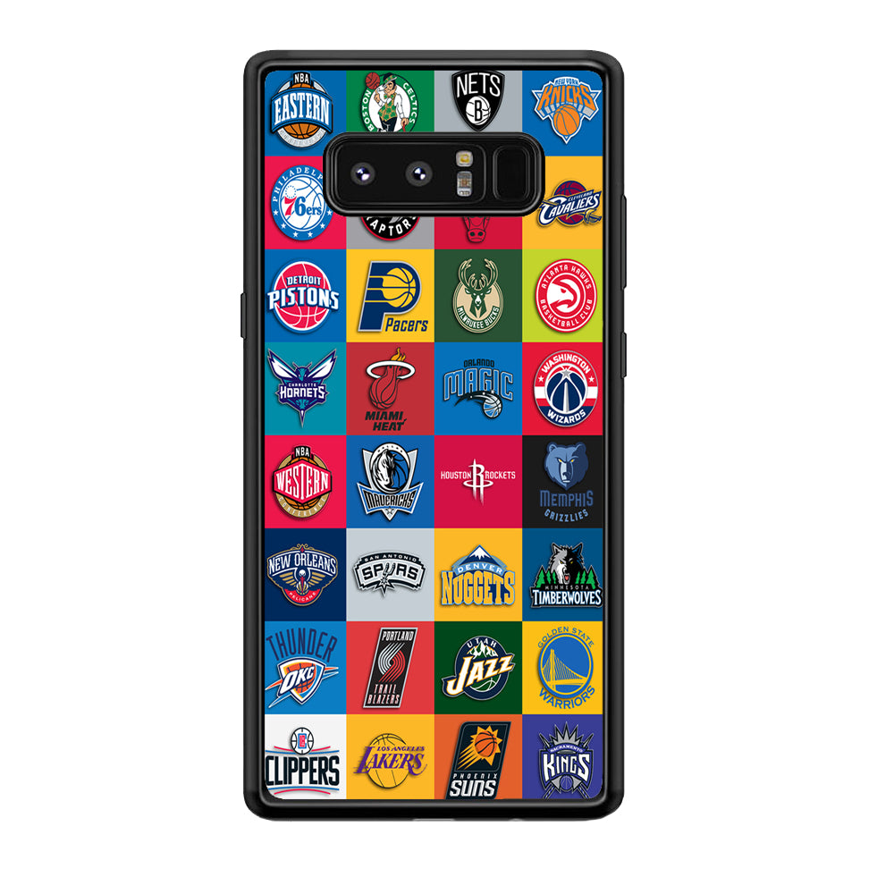 Basketball Teams NBA Samsung Galaxy Note 8 Case-Phone Case-Rubber Black (2D Case)-Altracase