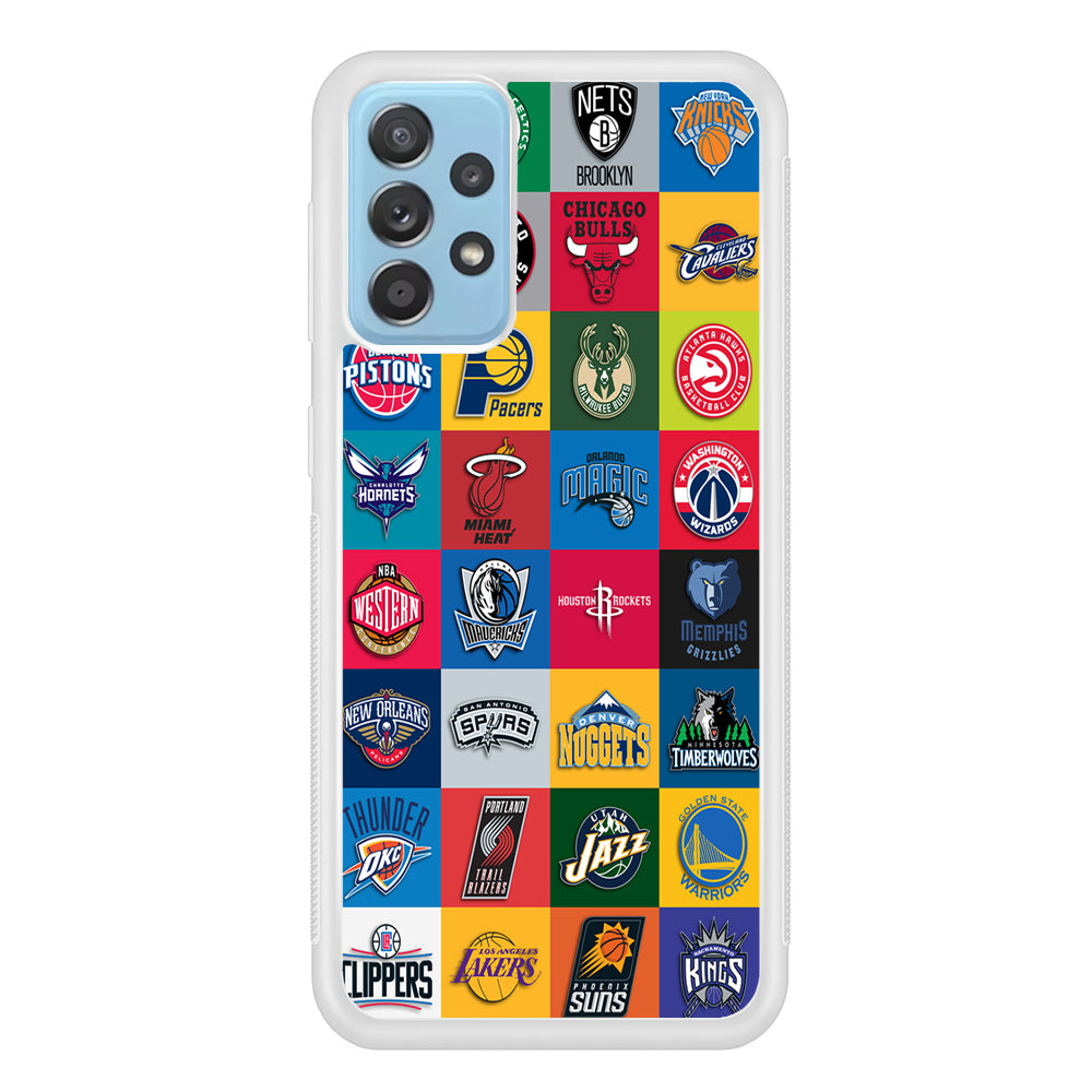 Basketball Teams NBA Samsung Galaxy A52 Case-Phone Case-Rubber White (2D Case)-Altracase