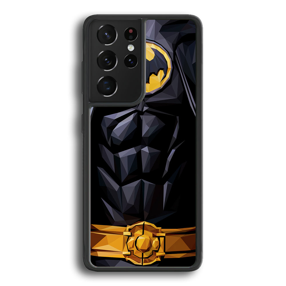 Batman Suit Armor Samsung Galaxy S21 Ultra Case-Phone Case-Rubber Black (2D Case)-Altracase