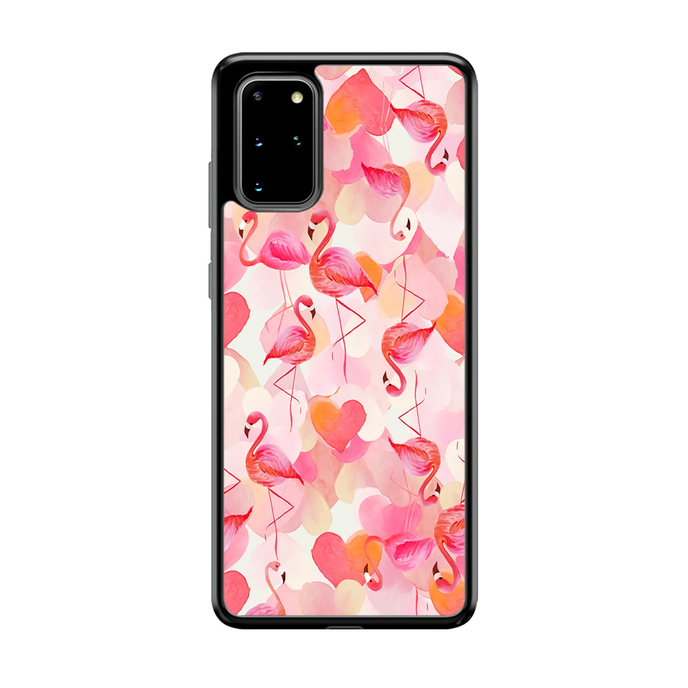Beautiful Flamingo Art Samsung Galaxy S20 Plus Case-Phone Case-Tempered Glass Case-Altracase